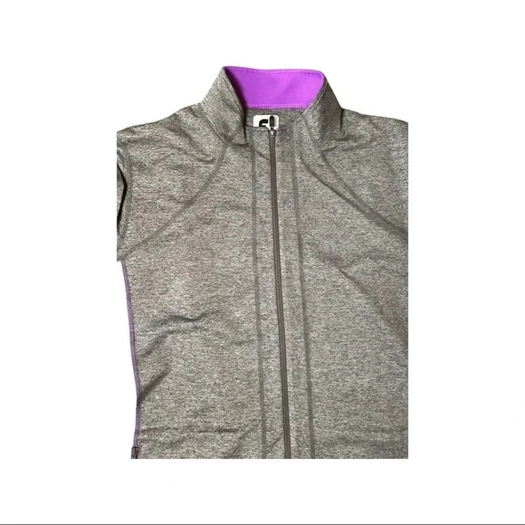Footjoy Long Sleeve Purple Gray Track Jacket for Golf Size Large - Picture 2 of 7